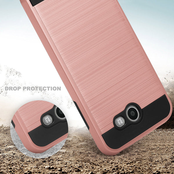 Samsung Galaxy j3 Emerge J3 2017 case - brush pink - www.coverlabusa.com