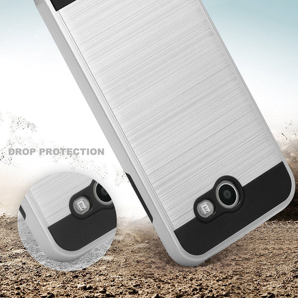 Samsung Galaxy j3 Emerge J3 2017 case - brush silver - www.coverlabusa.com