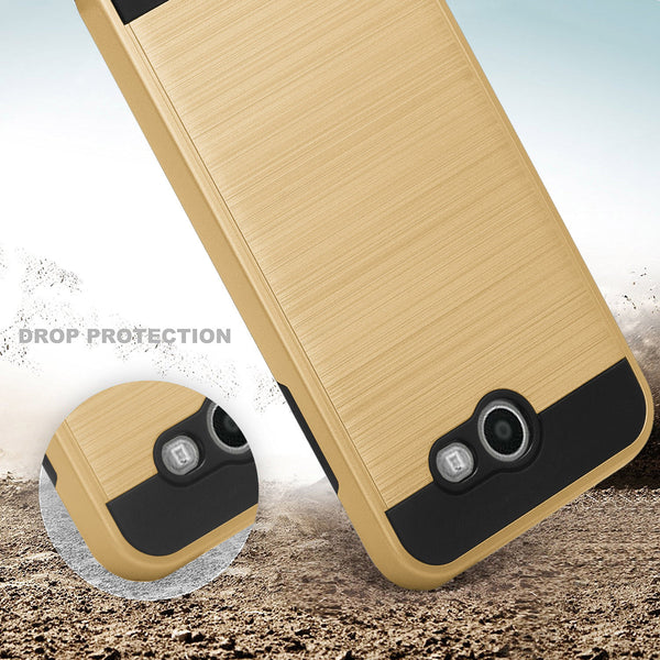 Samsung Galaxy j3 Emerge J3 2017 case - brush gold - www.coverlabusa.com