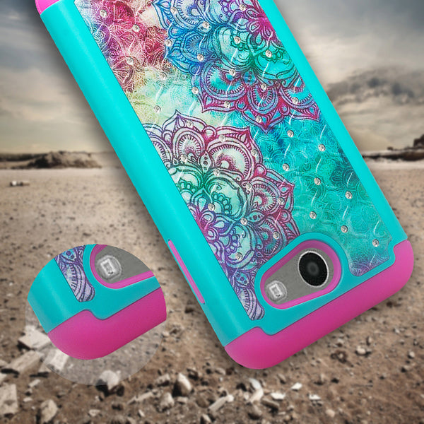 samsung galaxy j3 emerge case - teal flower - www.coverlabusa.com