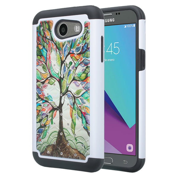 samsung galaxy j3 emerge case - rhinestone tree - www.coverlabusa.com