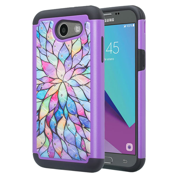 samsung galaxy j3 emerge case - rainbow flower - www.coverlabusa.com