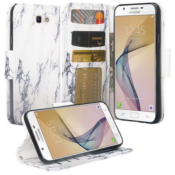 Samsung J7(2017), J7 Sky Pro, J7 V, J7 Perx Wallet Case - marble - www.coverlabusa.com