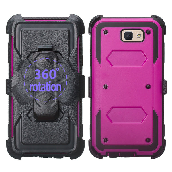 galaxy j7(2017) heavy duty holster case - purple - www.coverlabusa.com