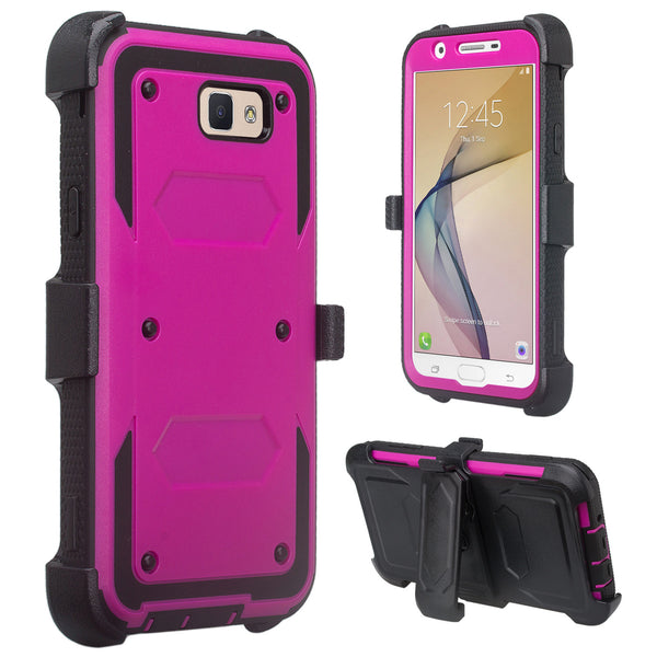 galaxy j7(2017) heavy duty holster case - purple - www.coverlabusa.com