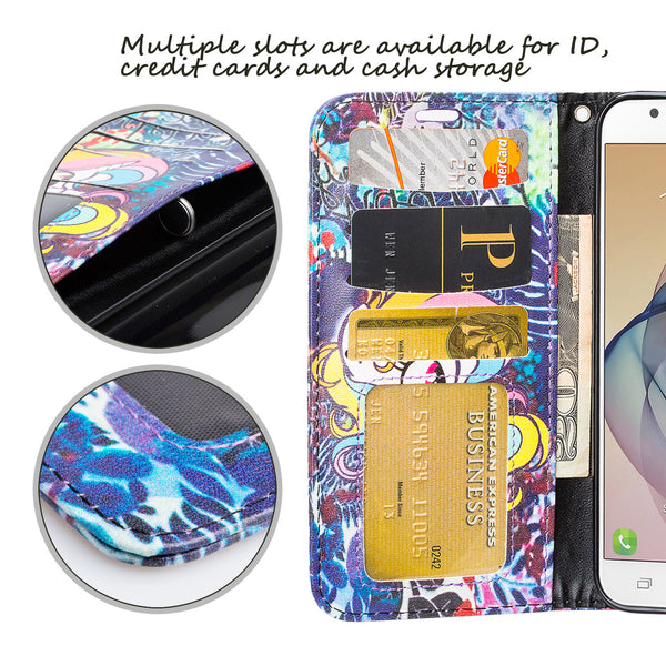Samsung J7(2017), J7 Sky Pro, J7 V, J7 Perx Wallet Case - Rainbow Unicorn - www.coverlabusa.com