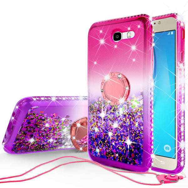 glitter ring phone case for samsung galaxy j7 2017 - pink gradient - www.coverlabusa.com 