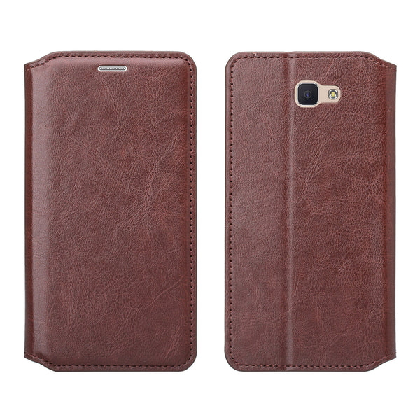 galaxy j7 prime wallet case - brown - www.coverlabusa.com