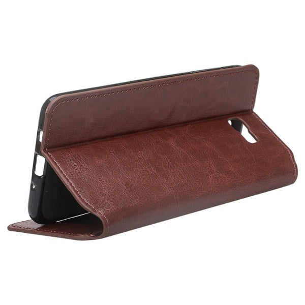 galaxy j7 prime wallet case - brown - www.coverlabusa.com