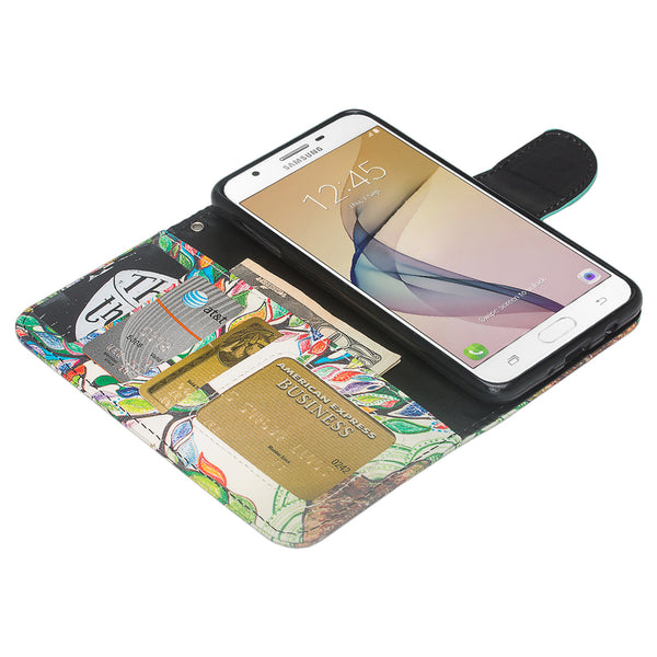 galaxy j7 prime wallet case - colorful tree - www.coverlabusa.com