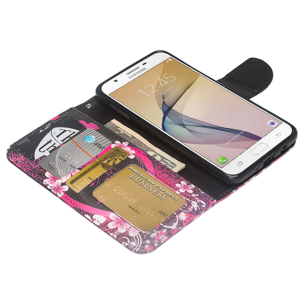 galaxy j7 prime wallet case - heart butterflies - www.coverlabusa.com