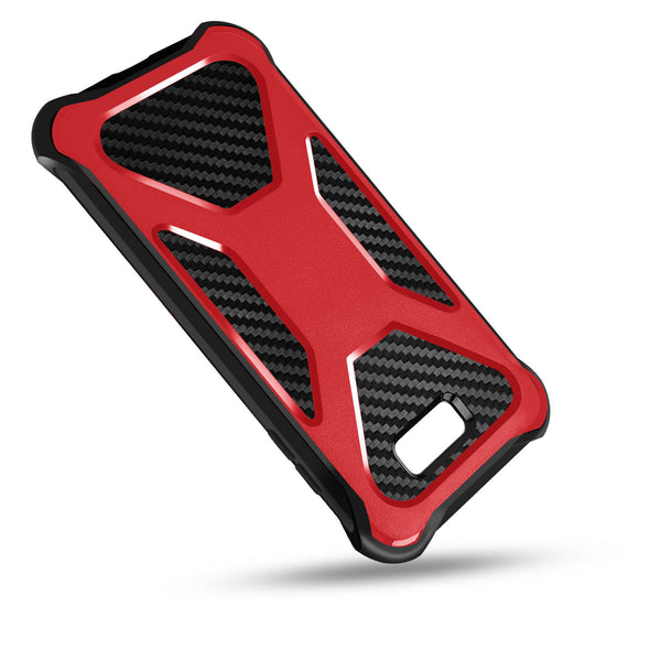 Galaxy J7(2017) Carbon Fiber combo case - Red - www.coverlabusa.com