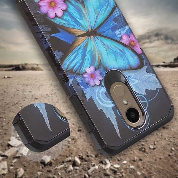 lg k10 2018 hybrid case - blue butterfly - www.coverlabusa.com