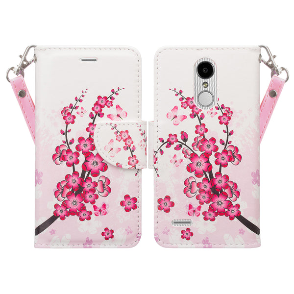 LG Aristo 2 Wallet Case - Cherry Blossom - www.coverlabusa.com