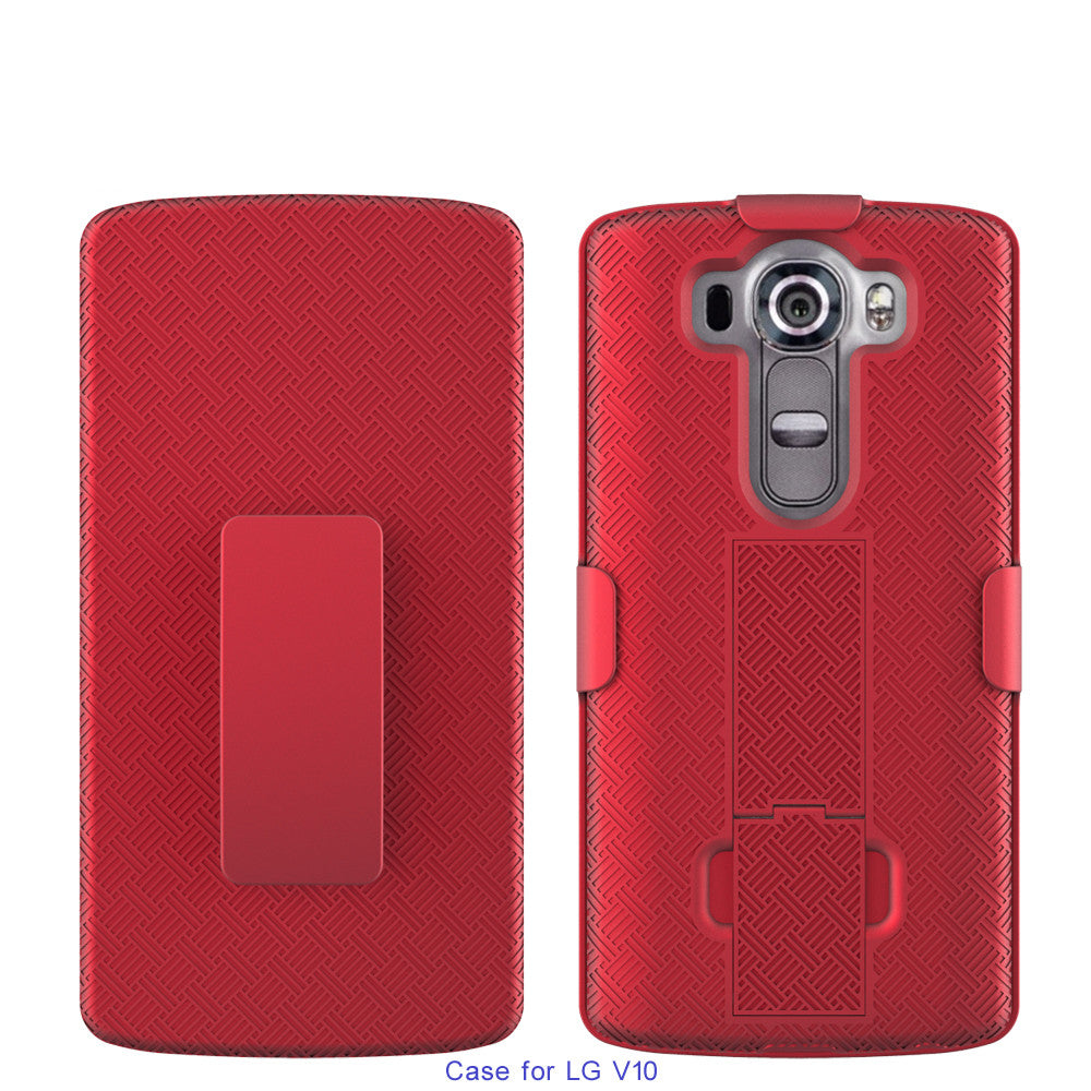 LG V10 Case Holster Shell Combo - Red - www.coverlabusa.com