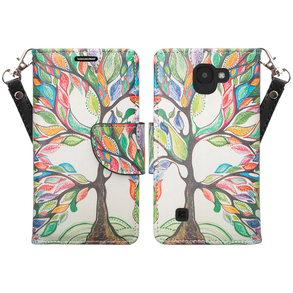 lg k3(2017) wallet case - colorful tree - www.coverlabusa.com