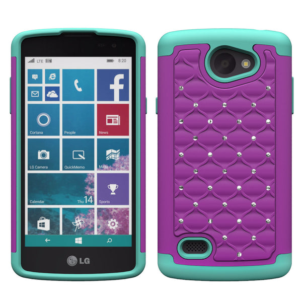 LG Lancet Rhinestone Case - purple/teal - www.coverlabusa.com