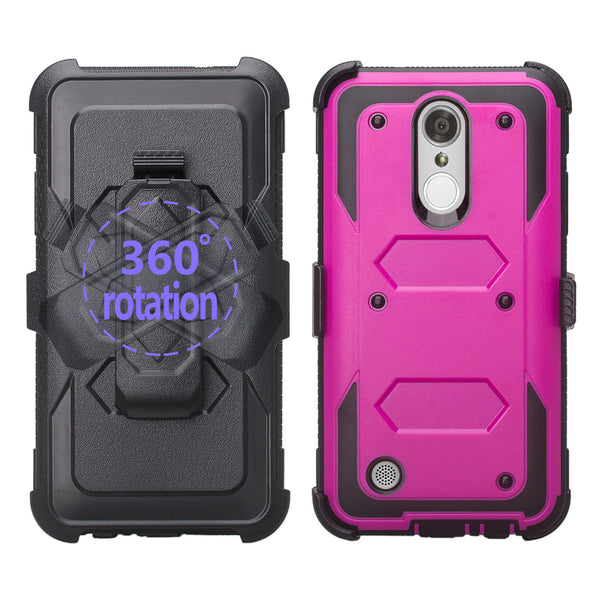 LG ARISTO holster case with screen protector - purple - www.coverlabusa.com