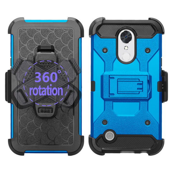 LG K20 V, K20 Plus Hybrid Holster Case - Blue - www.coverlabusa.com