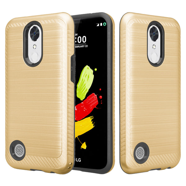 LG K4(2017) hybrid case - brush gold - www.coverlabusa.com