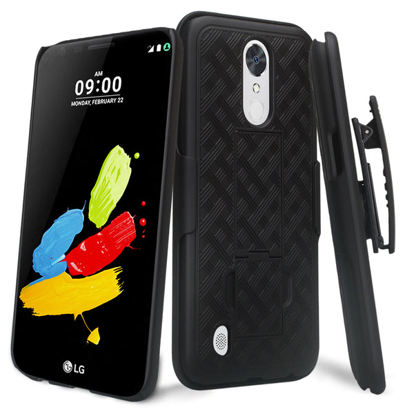 lg k20 plus combo holster shell case - bk - www.coverlabusa.com