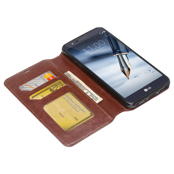LG Stylo 4 Wallet Case - brown - www.coverlabusa.com