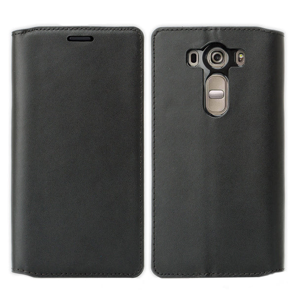 LG V10 real leather wallet case - Black - www.coverlabusa.com