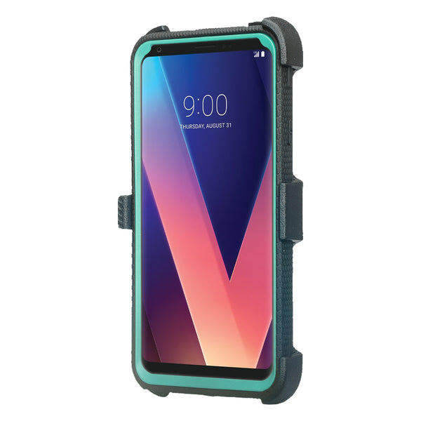 lg v30 heavy duty holster case - teal - www.coverlabusa.com