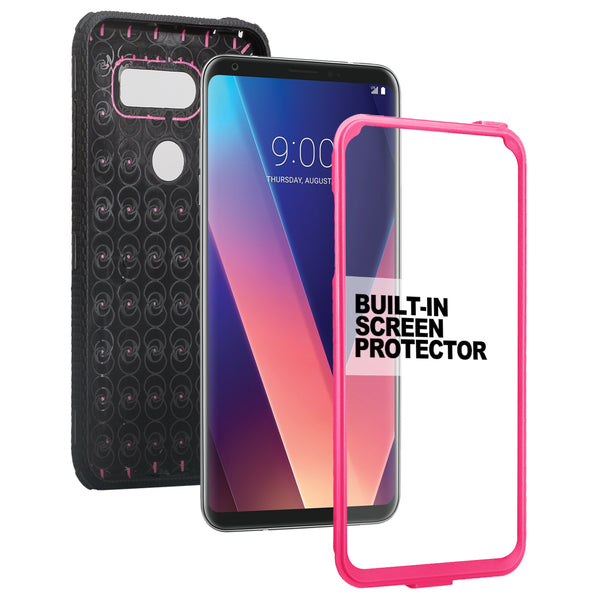 lg v30 heavy duty holster case - hot pink - www.coverlabusa.com