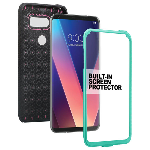 lg v30 heavy duty holster case - teal - www.coverlabusa.com