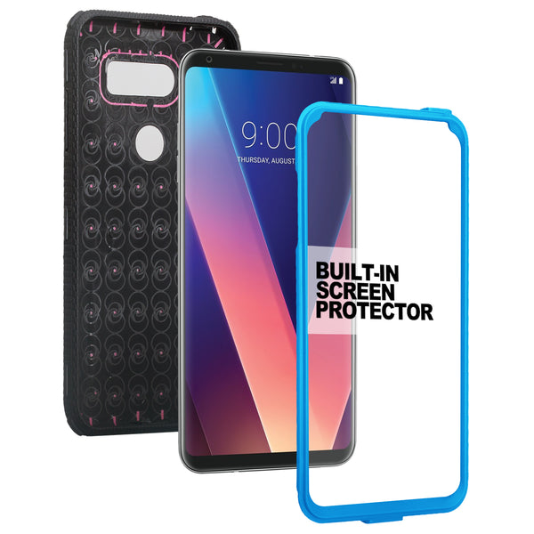 lg v30 heavy duty holster case - blue - www.coverlabusa.com