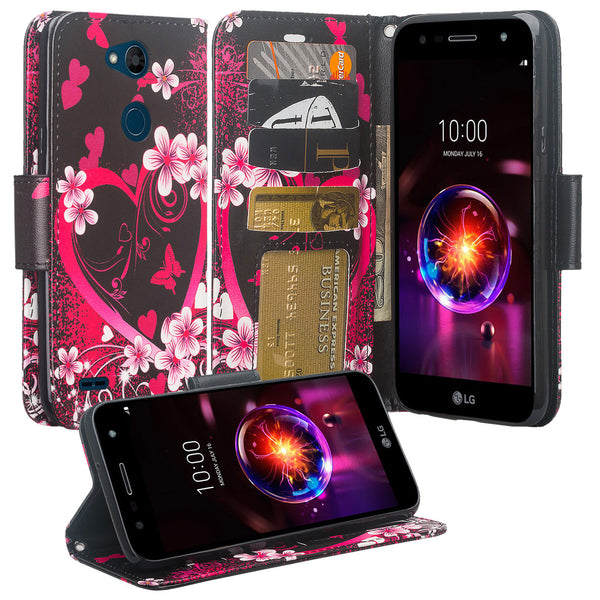 LG X Power 3 Wallet Case - heart butterflies - www.coverlabusa.com