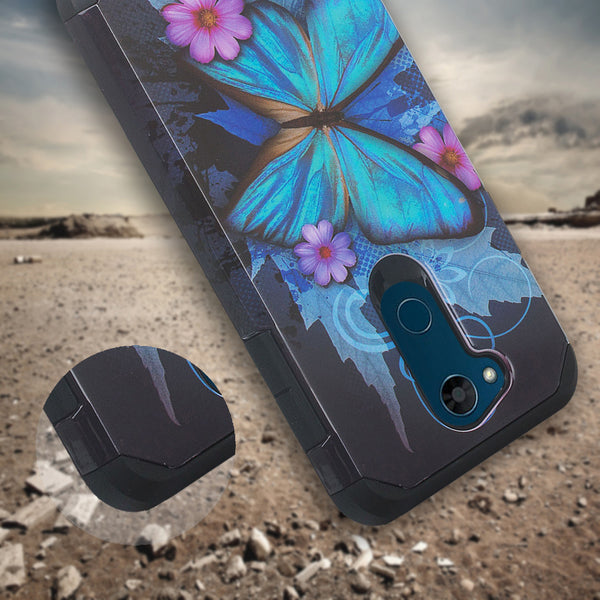 lg x power 3 hybrid case - blue butterfly - www.coverlabusa.com