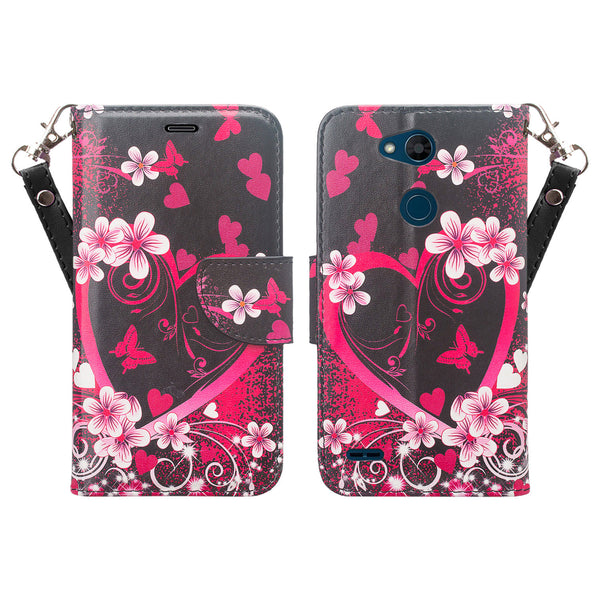 LG X Power 3 Wallet Case - heart butterflies - www.coverlabusa.com