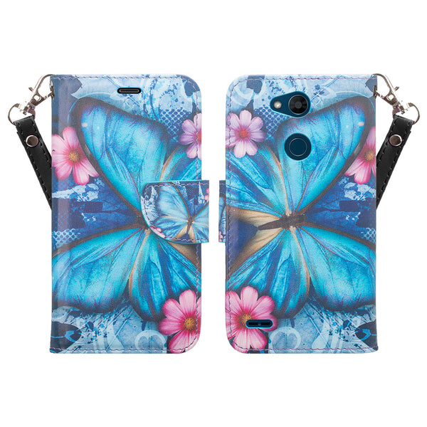 LG X Power 3 Wallet Case - blue butterfly - www.coverlabusa.com