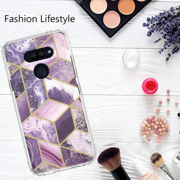 lg harmony 4/ lg k40s full-body case - purple marble - www.coverlabusa.com