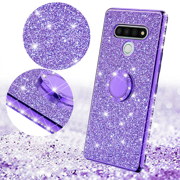 lg stylo 6 glitter bling fashion case - purple - www.coverlabusa.com