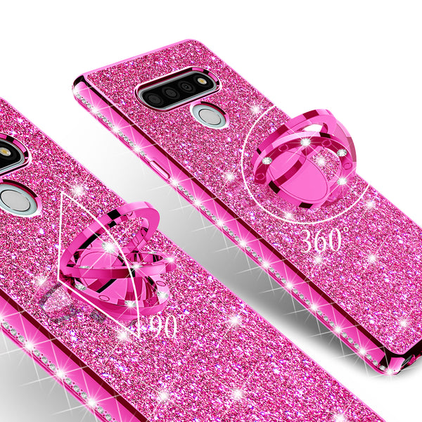 lg stylo 6 glitter bling fashion case - hot pink - www.coverlabusa.com