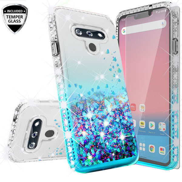 clear liquid phone case for lg stylo 6 - teal - www.coverlabusa.com