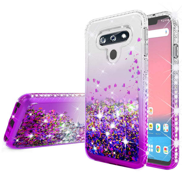 clear liquid phone case for lg stylo 6 - purple - www.coverlabusa.com