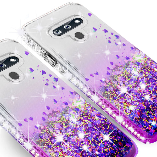 clear liquid phone case for lg stylo 6 - purple - www.coverlabusa.com