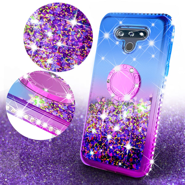 glitter phone case for lg stylo 6 - blue/purple gradient - www.coverlabusa.com