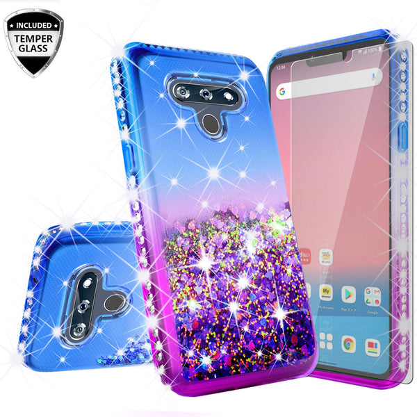 glitter phone case for lg harmony4 - blue/purple gradient - www.coverlabusa.com