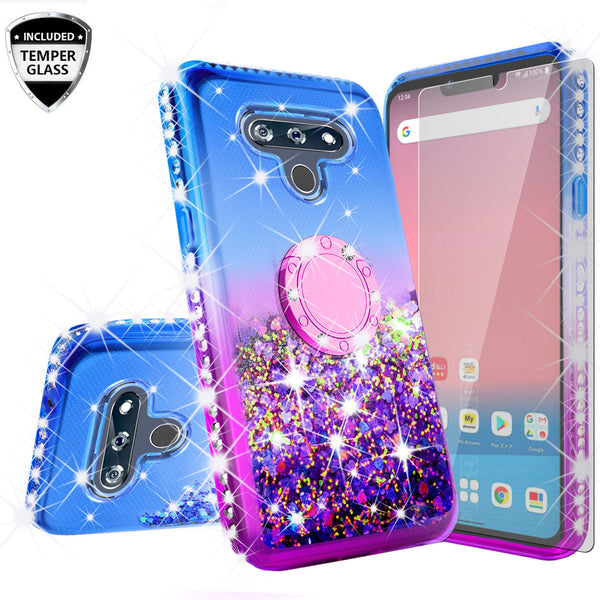 glitter phone case for lg harmony4 - blue/purple gradient - www.coverlabusa.com