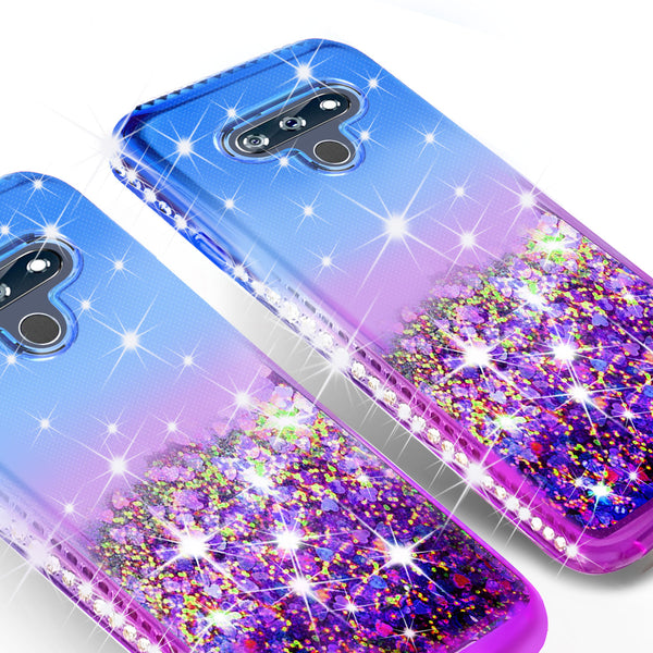 glitter phone case for lg stylo 6 - blue/purple gradient - www.coverlabusa.com