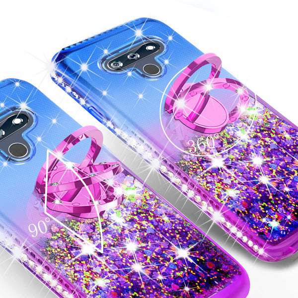 glitter phone case for lg harmony4 - blue/purple gradient - www.coverlabusa.com