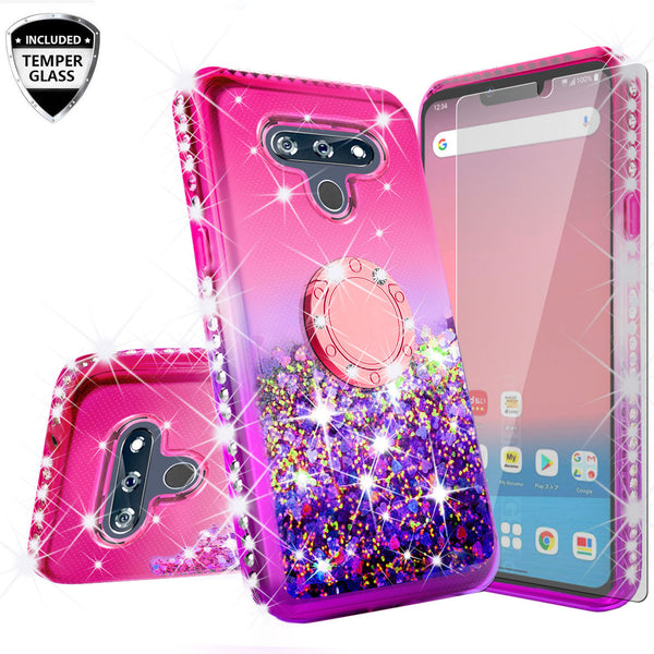 glitter phone case for lg harmony4 - hot pink/purple gradient - www.coverlabusa.com