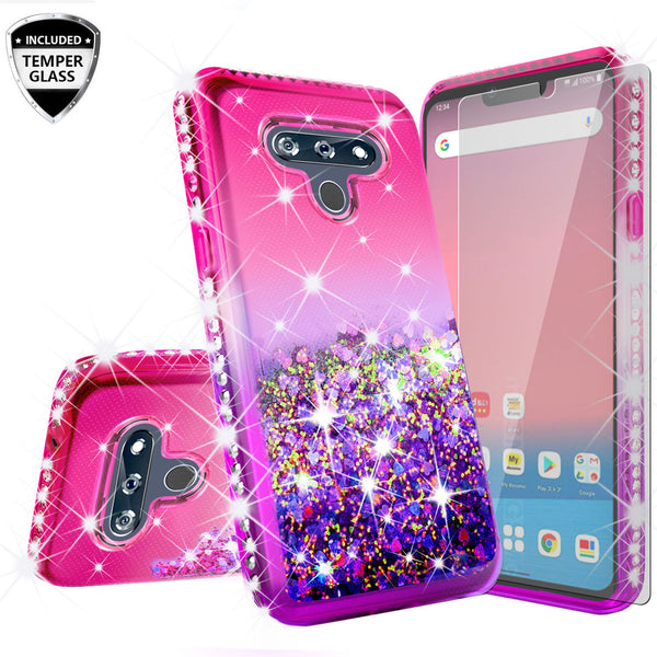 glitter phone case for lg harmony4 - hot pink/purple gradient - www.coverlabusa.com