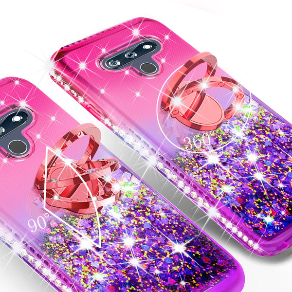 glitter phone case for lg harmony4 - hot pink/purple gradient - www.coverlabusa.com