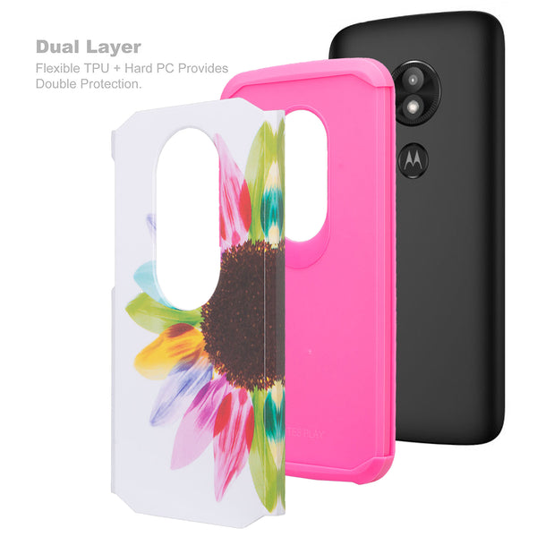 motorola moto e5 play hybrid case - vivid sunflower - www.coverlabusa.com